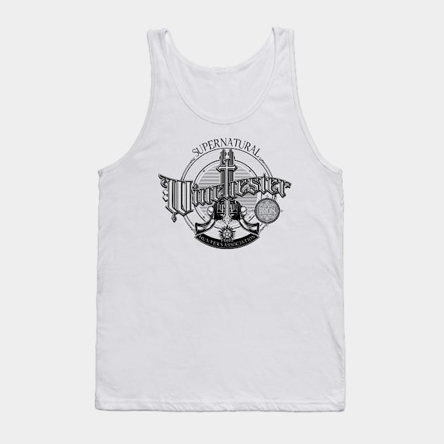 Winchesters Bros. Supernatural Hunters Association Tank Top by damienmayfield.com